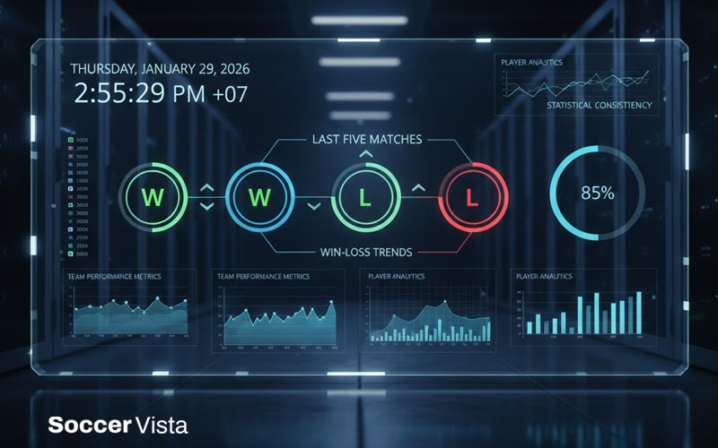Analyze team performance cycles through the results of last five matches